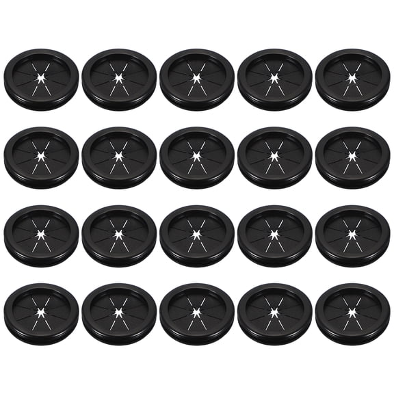 Uxcell 20Pcs Rubber Plug Hole Grommet Kit, 1.6" Firewall Closed Hole Plug Fire Grommet for Wire Electrical Appliance Plumbing Wiring Automotive Home Improvement, Black