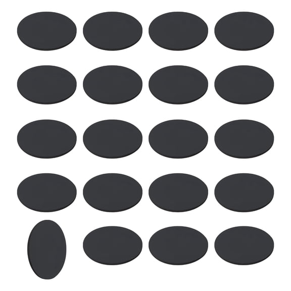 Uxcell 20Pcs Rubber Solid Discs Washers, 28mm OD x 1mm Thick Anti Slip Bumper Pads Non-Adhesive Rubber Spacers Flat Round Gasket Pad for Furniture Appliances DIY Craft, Black