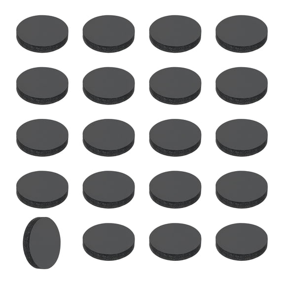 Uxcell 20Pcs Rubber Solid Discs Washers, 5mm OD x 1mm Thick Anti Slip Bumper Pads Non-Adhesive Rubber Spacers Flat Round Gasket Pad for Furniture Appliances DIY Craft, Black