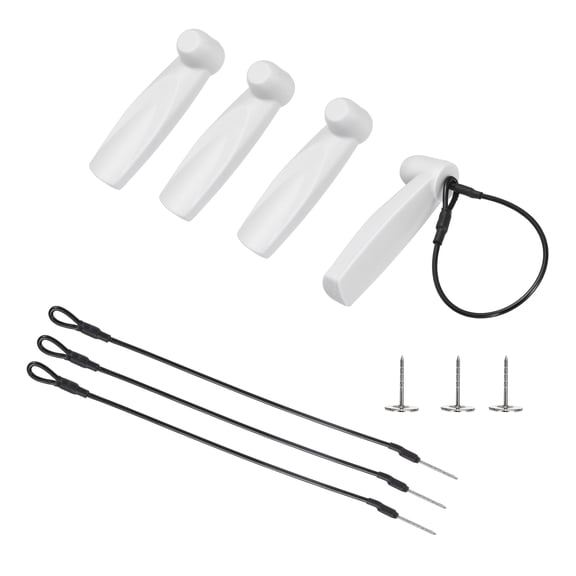 Uxcell 20Pcs Security Hard Tags - Reusable AM 58kHz Retail Security Clothes Hard Tags 2.56"Length with Pins Lanyards, Fits Clothing/Shoes/Hats, Light Gray