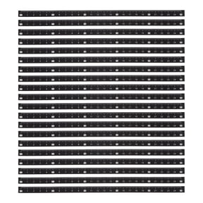 Uxcell 20Pcs Self-Adhesive Measuring Tape 10mm x 25cm Metric Stick-on Ruler Left to Right Reading Bench Rulers for Woodworking Workbench Table Saw Drafting, White on Black
