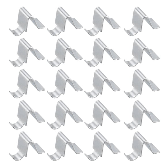 Uxcell 20Pcs Shelf Bracket Clips, 8mm Metal Adjustable Shelf Support Clip S-Shape Shelving Brackets Pins for Kitchen Cabinet Bookcase, Silver