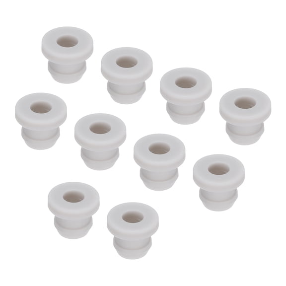 Uxcell 20Pcs Snap Rubber Grommet Plug Mount Dia 7mm ID 4.5mm Seal Anti-Scratch for Electrical Box Cable Pipe, Grey