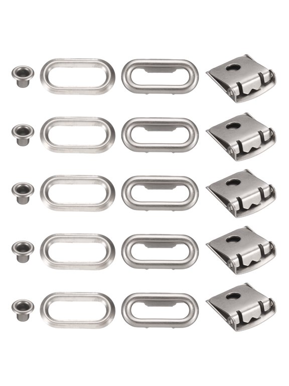 20Pcs Steel Baseball Cap Buckle, Adjustable Hat Buckle for Baseball Cap Trucker Hat Buckle Repair Replacement and DIY Clothing Projects, Matte Silver