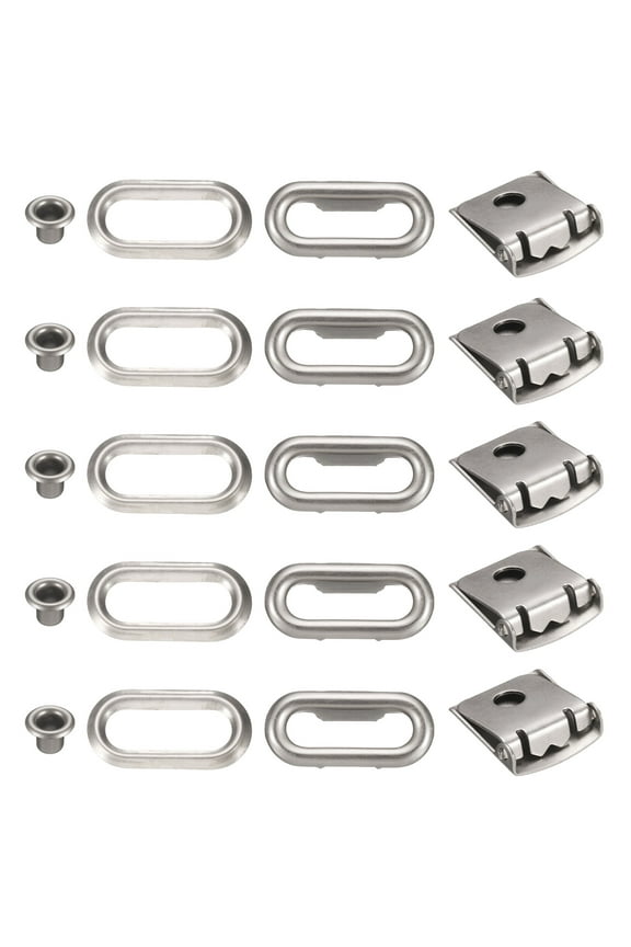 20Pcs Steel Baseball Cap Buckle, Adjustable Hat Buckle for Baseball Cap Trucker Hat Buckle Repair Replacement and DIY Clothing Projects, Matte Silver