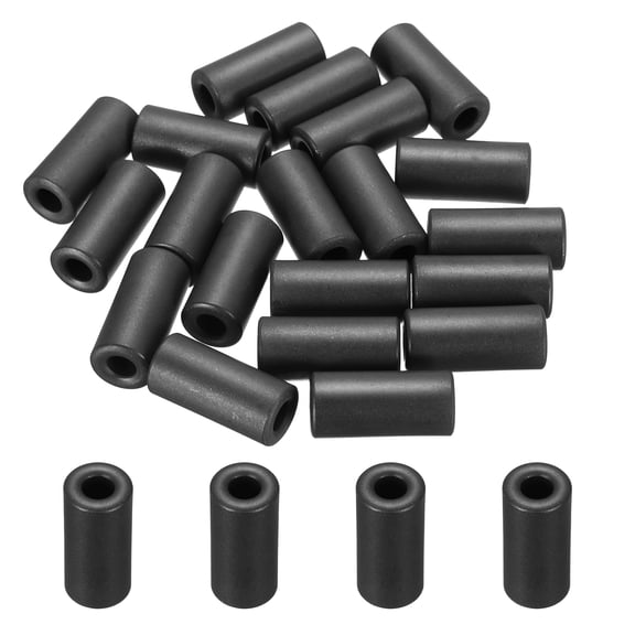 Uxcell 20Pcs Toroid Ferrite Core, 11.5mm OD x 5mm ID x 25mm H Ferrite Ring Chokes Strong Round Magnet to Reduce Signal Loss, Black
