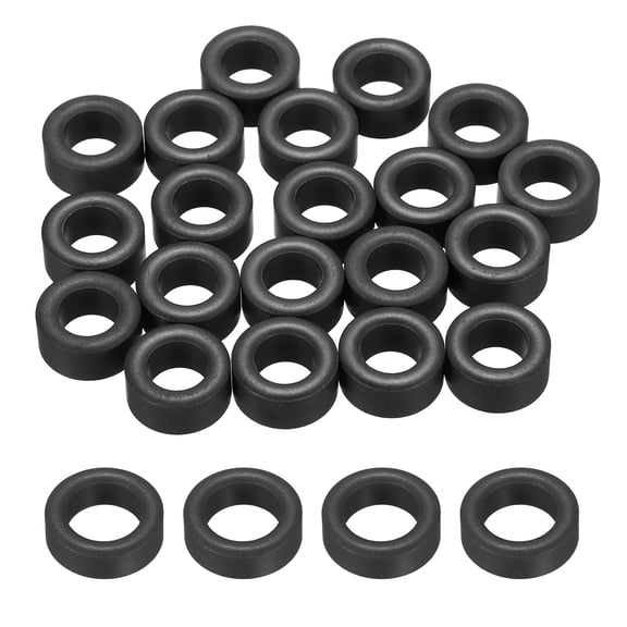 Uxcell 20Pcs Toroid Ferrite Core, 14mm OD x 9mm ID x 5mm H Ferrite Ring Chokes Strong Round Magnet to Reduce Signal Loss, Black