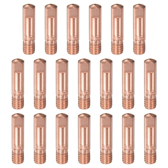 Uxcell 20Pcs Welder Tips .020" Bore Diameter M6 Copper Contact Tip for MIG 15AK Welding Torch Gun