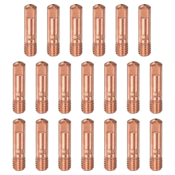 Uxcell 20Pcs Welder Tips .035" Bore Diameter M6 Copper Contact Tip for MIG 15AK Welding Torch Gun