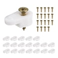 thumbnail image 1 of Uxcell 20Set 20mm Plastic Glass Retainer Clips Set for 3mm Thick Glass, White, 1 of 6