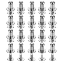 50pcs M8 Aluminum Rivet Nuts - Flat Head Threaded Inserts, Silver Tone, 18mm Height