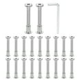 thumbnail image 1 of Uxcell 20Sets M6x50mm Hex Drive Socket Cap Bolt M6*12mm Nuts with M4 Hex Wrench Silver, 1 of 7