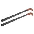 thumbnail image 1 of Uxcell 20in Shoe Horn, 2Pcs Metal Leather Curved Handle Shoe Helper, Black, 1 of 6
