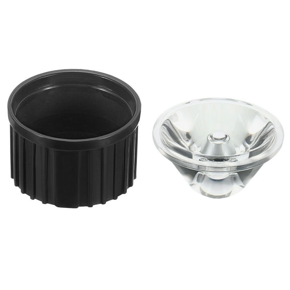 Uxcell 20mm 10 Degree LED Lens with Holder for Flashlight DIY Lamp, Black 20 Set