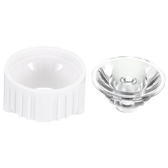 Uxcell 20mm 15 Degree LED Lens with Stand Holder for Flashlight, 10 Set White