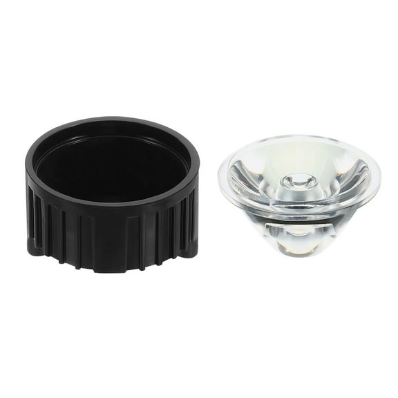 Uxcell 20mm 15 Degree LED Lens with Stand Holder for Flashlight, 20 Set Black