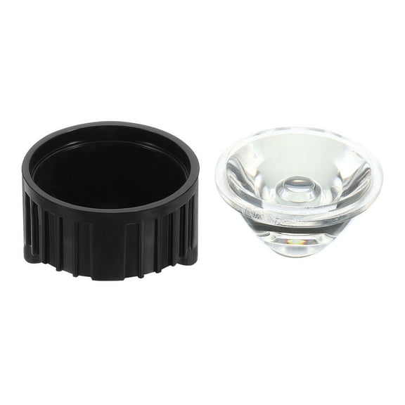 Uxcell 20mm 20-Degree LED Lens with Stand Holder for Flashlight, 10 Set Black