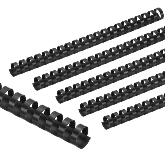 Uxcell 20mm (3/4") Plastic Binding Combs, 50 Pcs 21 Rings Comb Binding Spines 150 Sheet Capacity Letter Size for Binding Paper Sheets, Black
