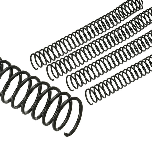 Uxcell 20mm(3/4") Plastic Spiral Binding Coils, 20 Pcs Binding Spirals 170 Sheet Capacity 3:1 Pitch Binding Spirals for Binding Paper Sheets, Black