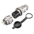 thumbnail image 1 of Uxcell 20mm 3 Terminals 7A 250V GX20 Aviation Connector with Plug Cover 2 Sets, 1 of 5