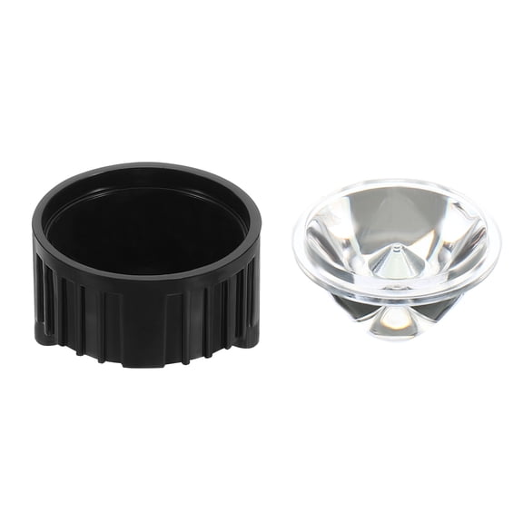 Uxcell 20mm 5 Degree LED Lens with Stand Holder for Flashlight, 20 Set Black