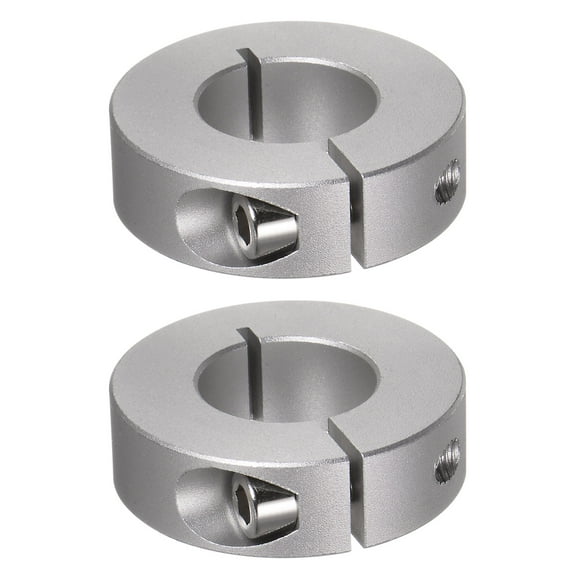 Uxcell 20mm Bore Set Screw Split Clamp-On Collars Aluminum Alloy, 40mm OD, 12mm Width 2 Pack