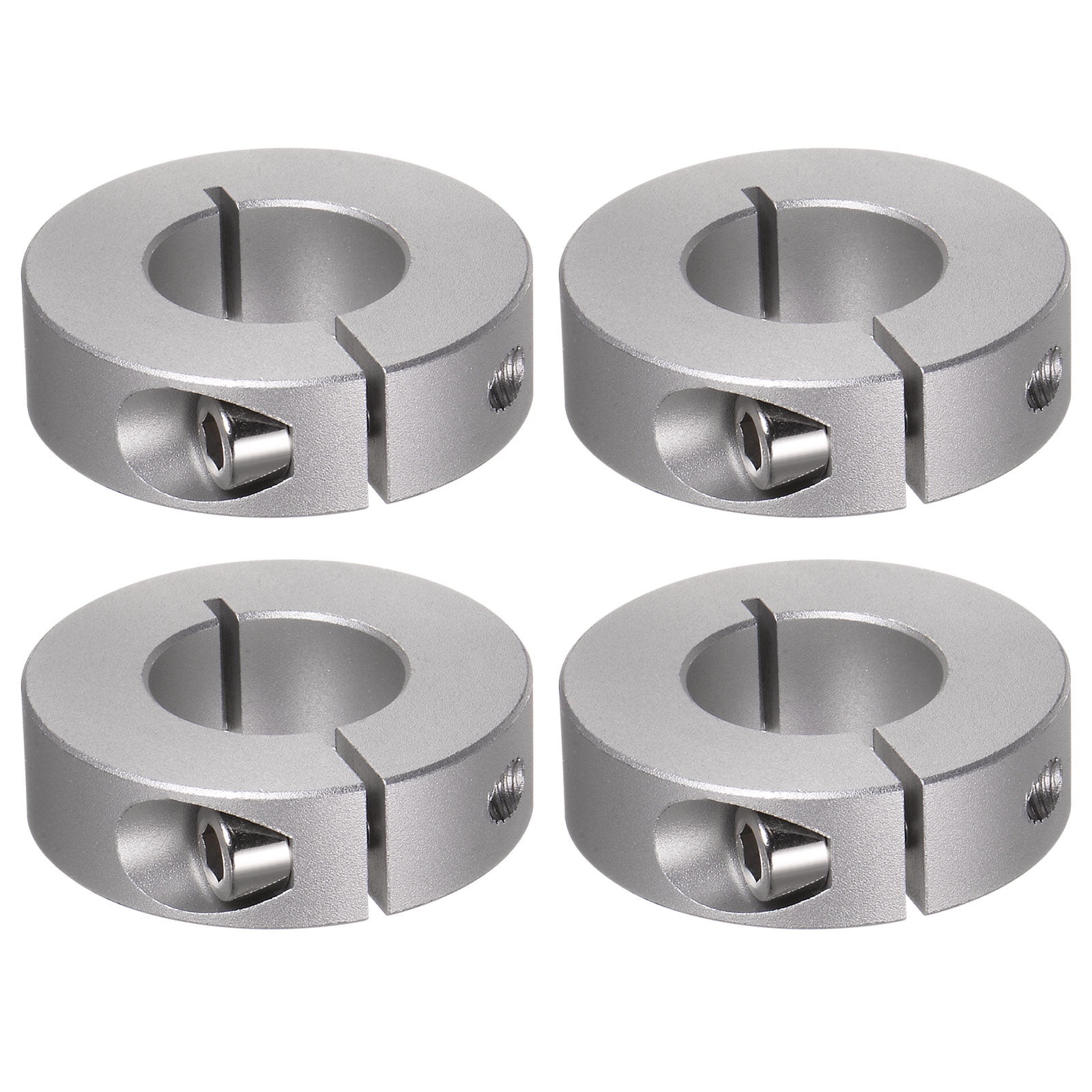 Uxcell 20mm Bore Set Screw Split ClampOn Collars Aluminum Alloy, 40mm OD, 12mm Width 4 Pack