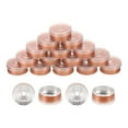 thumbnail image 1 of Uxcell 20mm Flip Off Caps 200PCS Seals Burr-Free Flip Off Top Caps for Glass Vial Freeze-Dried Bottles, Clear/Matte Gold, 1 of 6