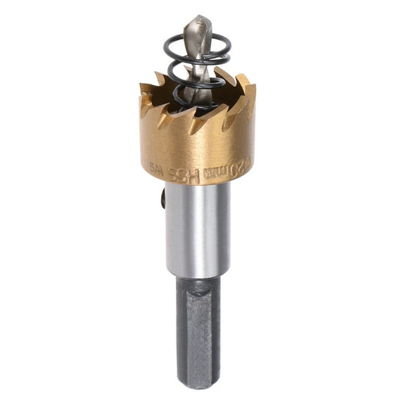 Uxcell 20mm HSS Hole Saw Drill Bit Titanium Plated for Stainless Steel Alloy Wood