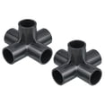 thumbnail image 1 of Uxcell 1/2 Inch Pipe Fittings 5 Way Elbow Side Outlet Furniture Grade Fittings Pipe Connector 20mm 2, 1 of 5