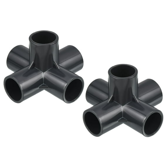 Uxcell 1/2 Inch Pipe Fittings 5 Way Elbow Side Outlet Furniture Grade Fittings Pipe Connector 20mm 2