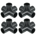 thumbnail image 1 of Uxcell 1/2 Inch Pipe Fittings 5 Way Elbow Side Outlet Furniture Grade Fittings Pipe Connector 20mm 4, 1 of 5