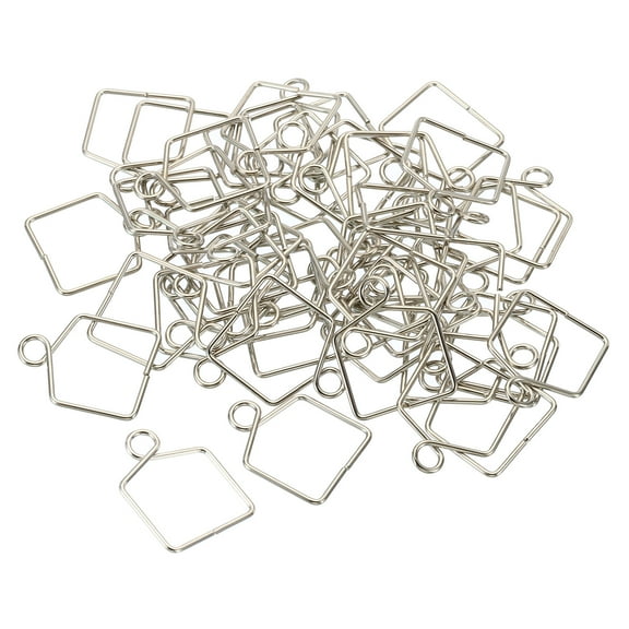 Uxcell 20mm L x 16mm W Chandelier Connector Clip Chandelier Buckle Silver 50 Pack