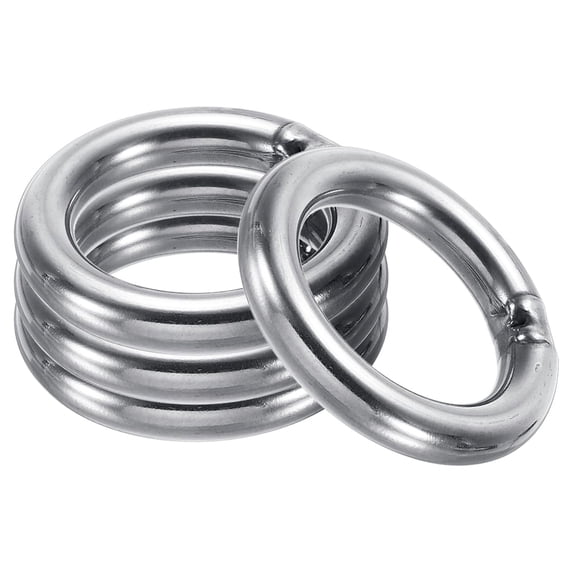 Uxcell 20mm Metal O Rings, 4 Pack 304 Stainless Steel Round Rings for Hardware Bags