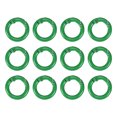 thumbnail image 1 of Uxcell 20mm Metal Spring O Rings Zinc Alloy Snap Clip Round Trigger Keyrings Buckle Green 12 Pcs, 1 of 5