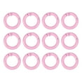 thumbnail image 1 of Uxcell 20mm Metal Spring O Rings Zinc Alloy Snap Clip Round Trigger Keyrings Buckle Light Pink 12 Pcs, 1 of 5