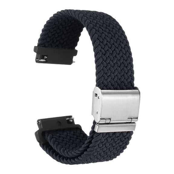 Uxcell 20mm Nylon Braided Watch Bands with Stainless Steel Buckle, Deep Blue