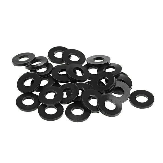 Uxcell 20mm O.D. 10mm I.D. 2mm Thick Rubber Flat Washer Gaskets 30 Count