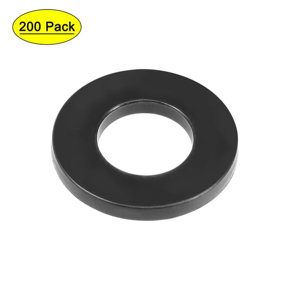 Uxcell 20mm O.D. 2mm Thick Nylon Flat Washers for 10mm ID Screw Bolt, 200 Count