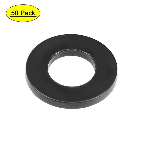 Uxcell 20mm O.D. 2mm Thick Nylon Flat Washers for 10mm ID Screw Bolt, 50 Count