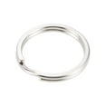 thumbnail image 1 of Uxcell 20mm O.D. Nickel Plated Iron Flat Open Split Keyring Connector 10 Counts, 1 of 4