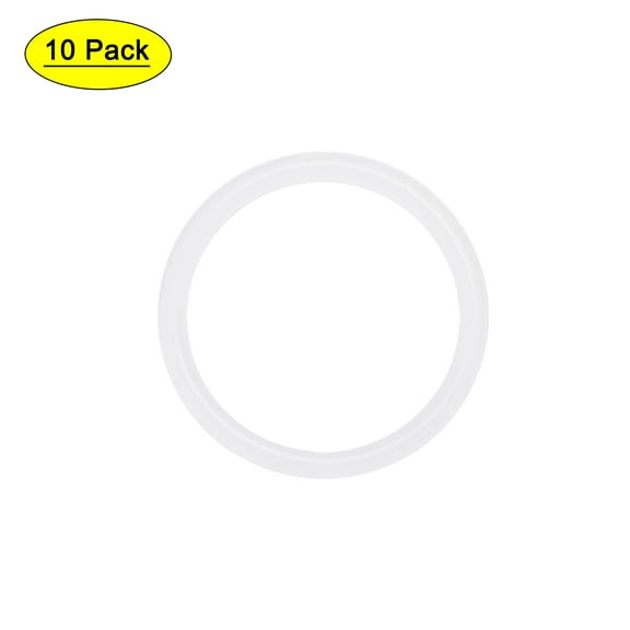 Uxcell 20mm OD 15.2mm ID 2.4mm Width Silicone Seal O-Rings White 10 Pack