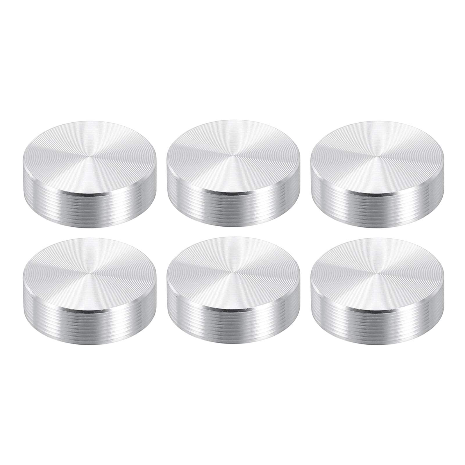 Uxcell 20mm Round Shape Aluminum Disc, 6 Pack M6 Thread 7mm Thickness ...