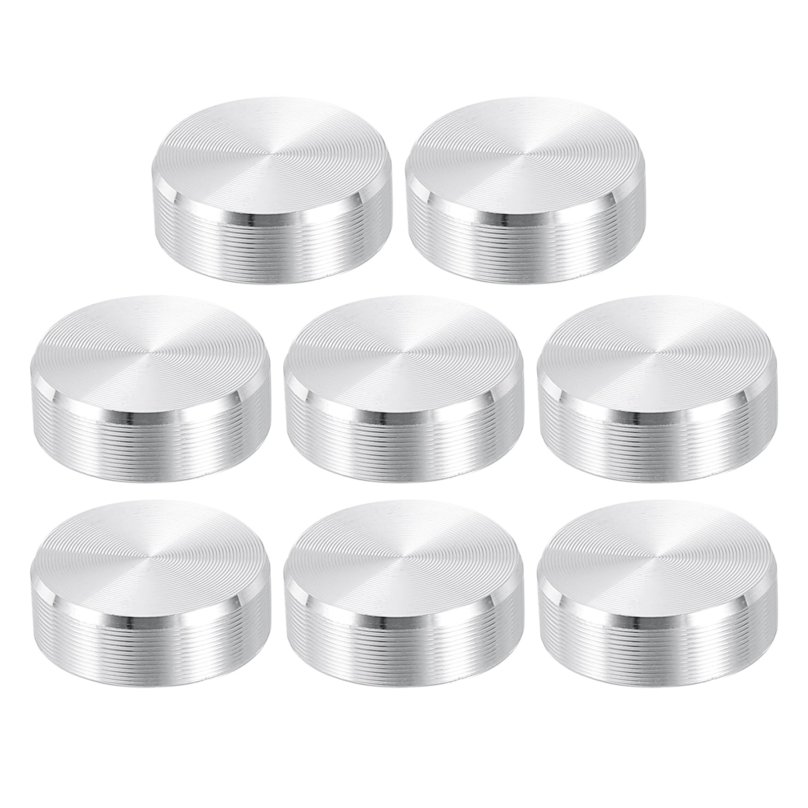 Uxcell 20mm Round Shape Aluminum Disc, 8 Pack M8 Thread 7mm Thickness ...