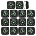 thumbnail image 1 of Uxcell 20mm Slip-On Wrist Compass [15PCS] - Hard Shell Liquid Filled Button Compass for Hiking - [Black], 1 of 6
