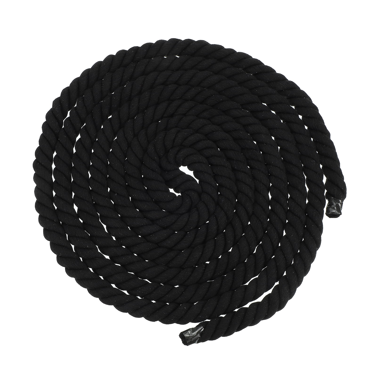 Uxcell 0.79" x 16.4 Feet Black Cotton Rope 7 Strand for DIY Wall Hanging Knotting