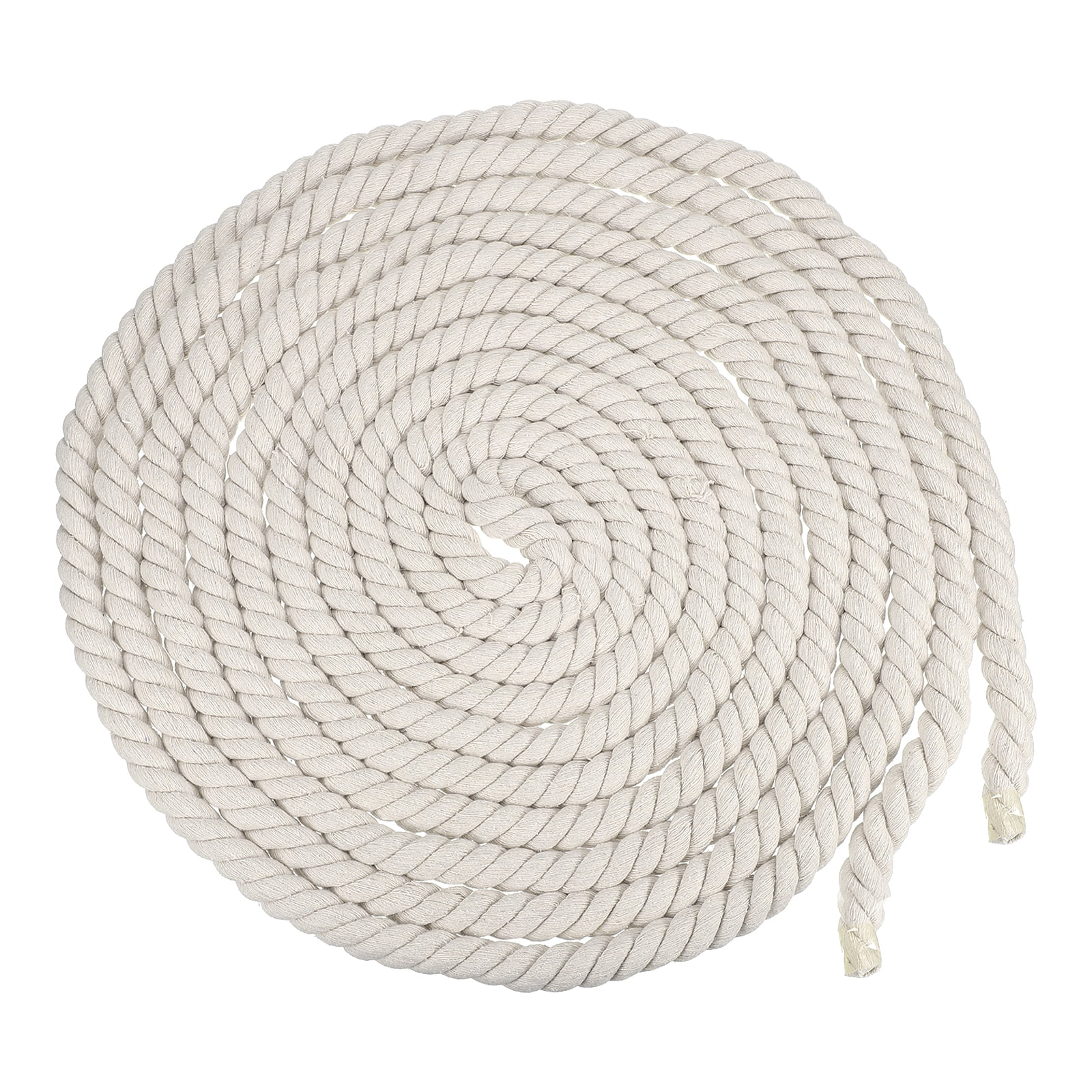 Uxcell 0.79" x 32.8 Feet White Cotton Rope 11 Strand for DIY Wall Hanging Knotting