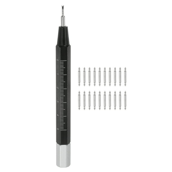 Uxcell 20pack 12mmx1.8mm Spring Link Pin with Stainless Steel Watch Spring Bar Tool 4.5-inch Watchband Replacement Tool