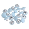 thumbnail image 1 of Uxcell 20pcs 16L Fabric Cloth Covered Button 10mm Metal Shank Round Sewing Buttons for Suits Dress Blouses, Blue, 1 of 5
