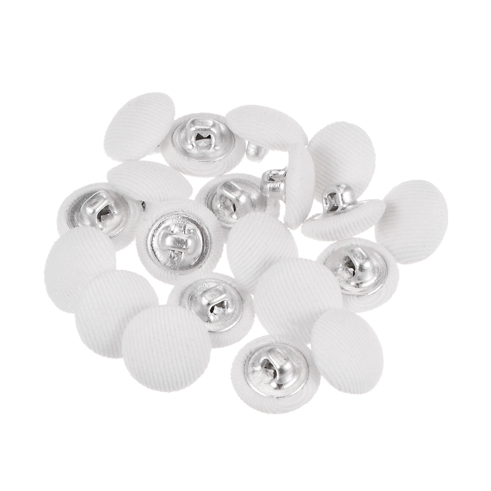 Square Button Cloth Uxcell 20pcs 18L Fabric Cloth Covered Button 11.5mm Metal Shank Round ...